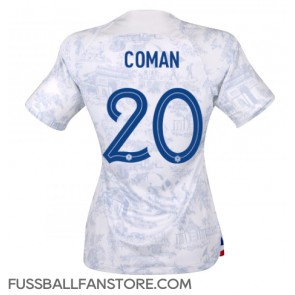 Frankreich Kingsley Coman #20 Replik Auswärtstrikot Damen WM 2022 Kurzarm
